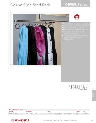 Rev-A-Shelf 灯饰目录 · Closet - 20/21 Specification 指南 第 13 页
