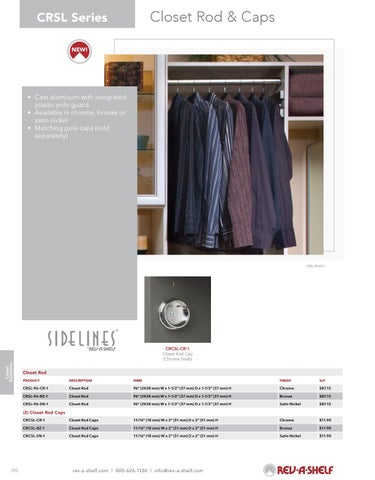 Rev-A-Shelf 灯饰目录 · Closet - 20/21 Specification 指南 第 18 页
