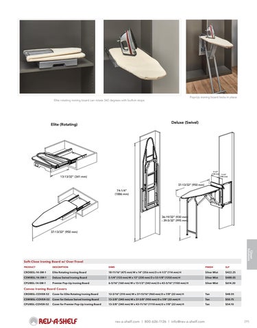 Rev-A-Shelf 灯饰目录 · Closet - 20/21 Specification 指南 第 21 页
