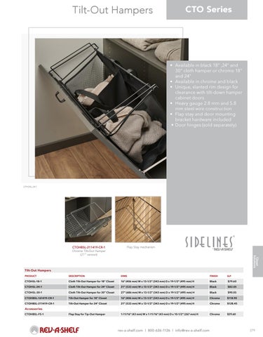 Rev-A-Shelf 灯饰目录 · Closet - 20/21 Specification 指南 第 5 页