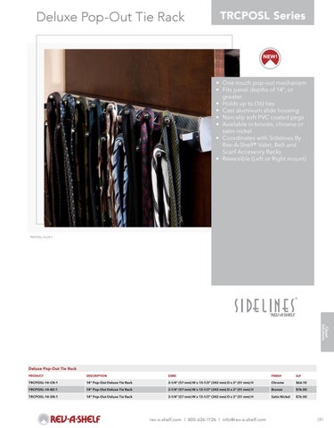 Rev-A-Shelf 灯饰目录 · Closet - 20/21 Specification 指南 第 7 页