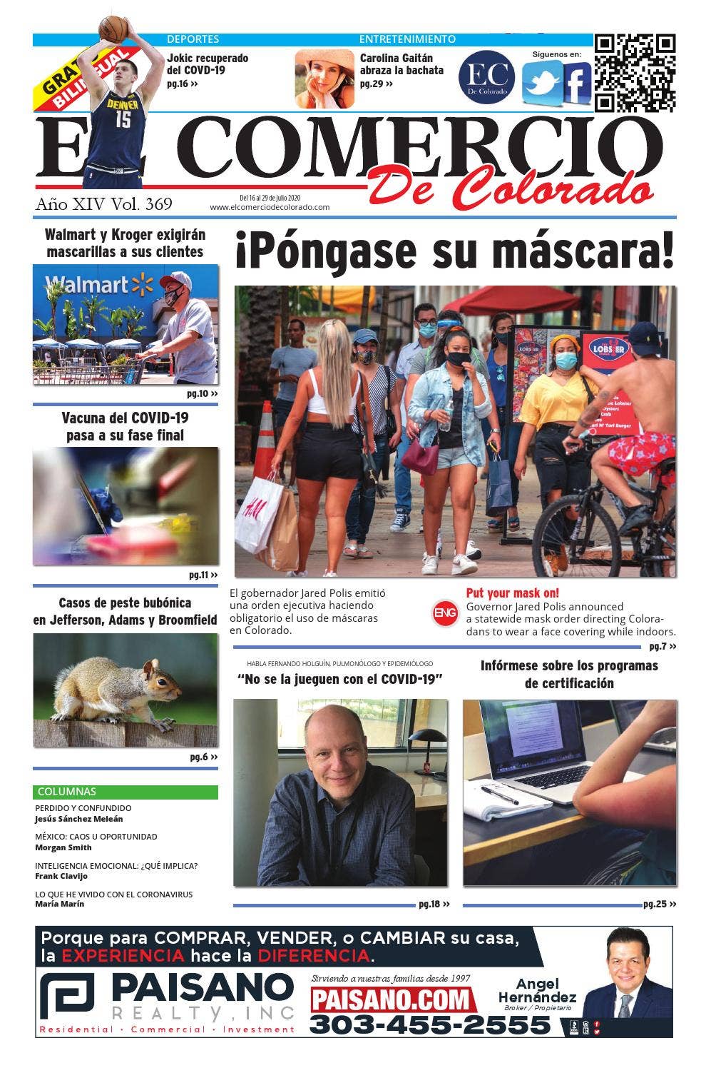El Comercio de Colorado Edition 369 July 16th 2020 by El Comercio de ...