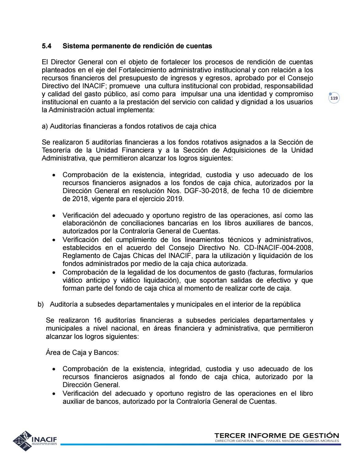 Tercer Informe de Gestión by Instituto Nacional de Ciencias Forenses de ...