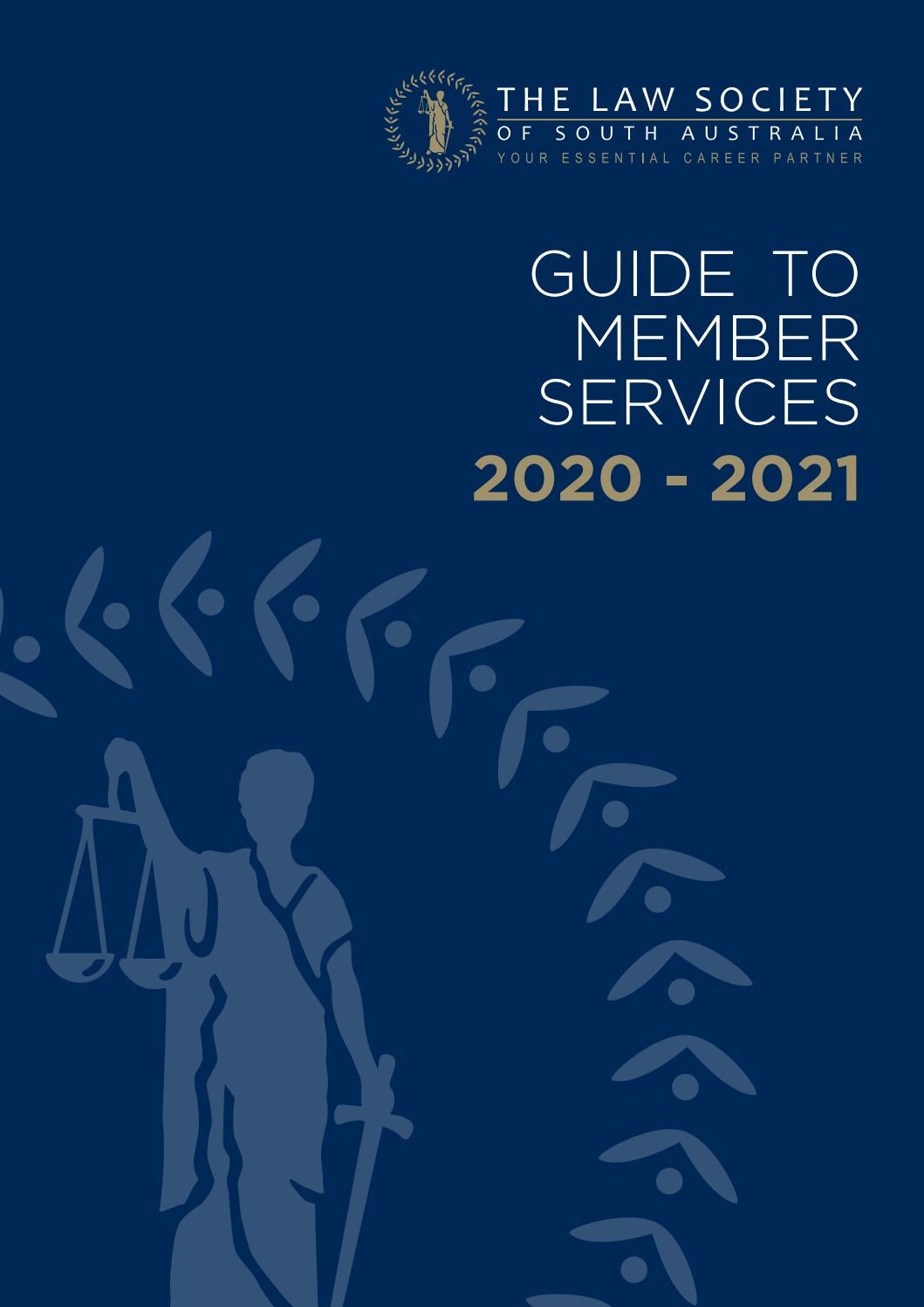 Guide to Member Services 202021 Law Society of South Australia by