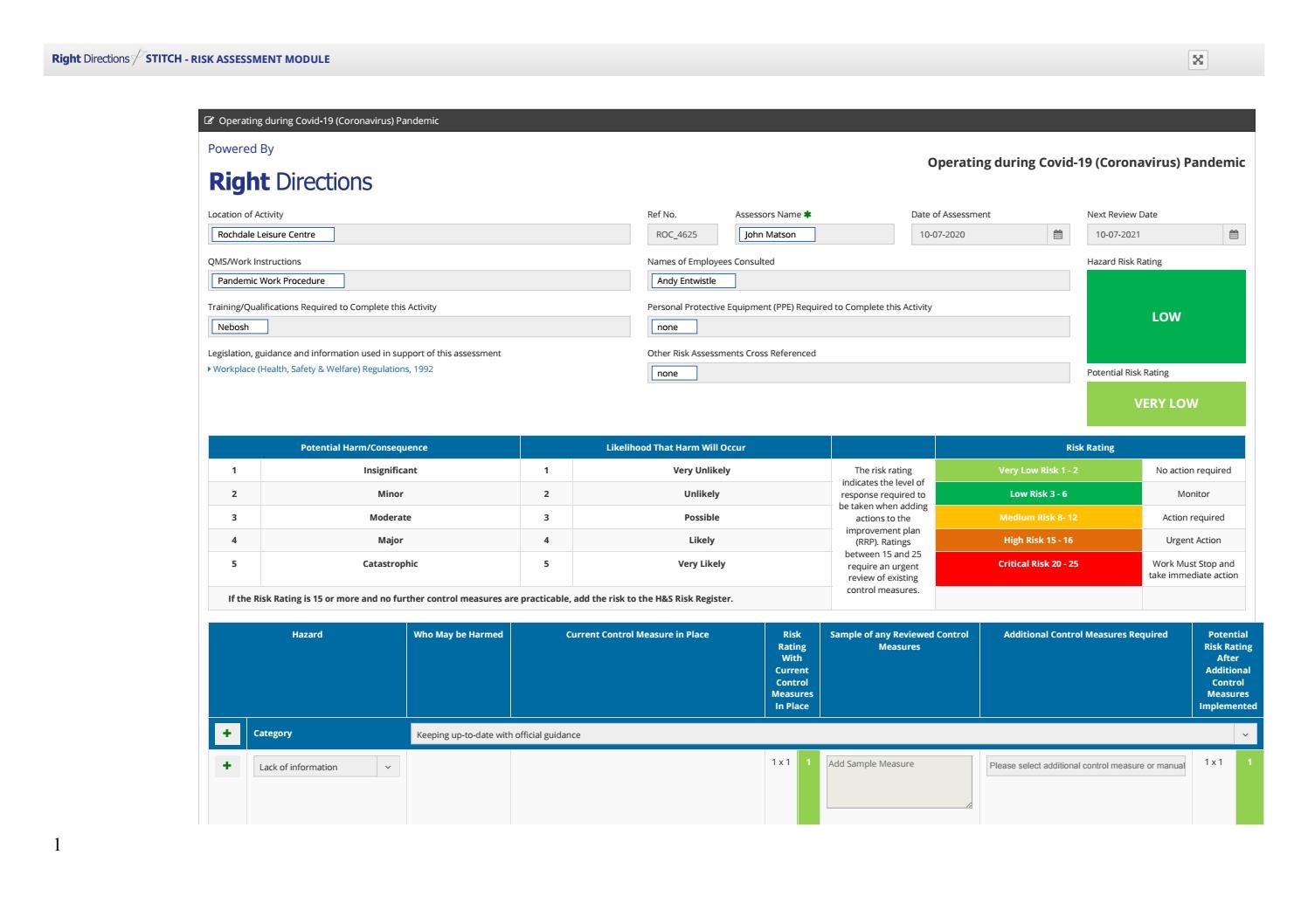 Rochdale Leisure Centre Operating during Covid19 Pandemic by Your