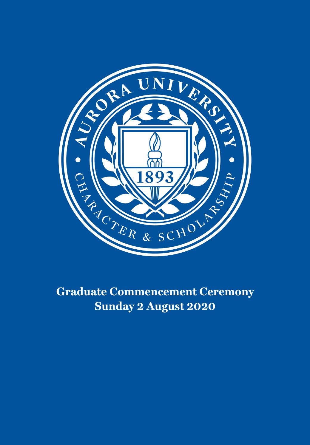 Aurora University Graduate Commencement 2020 by Aurora University Issuu