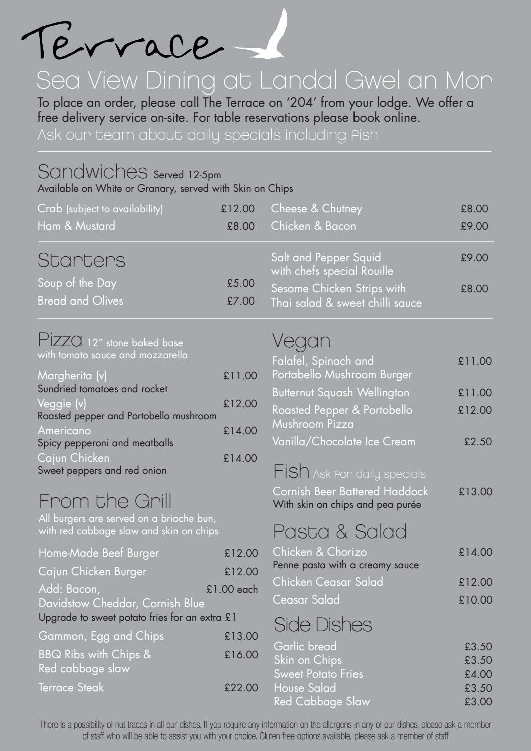 July Terrace Menu by gwelanmor Issuu