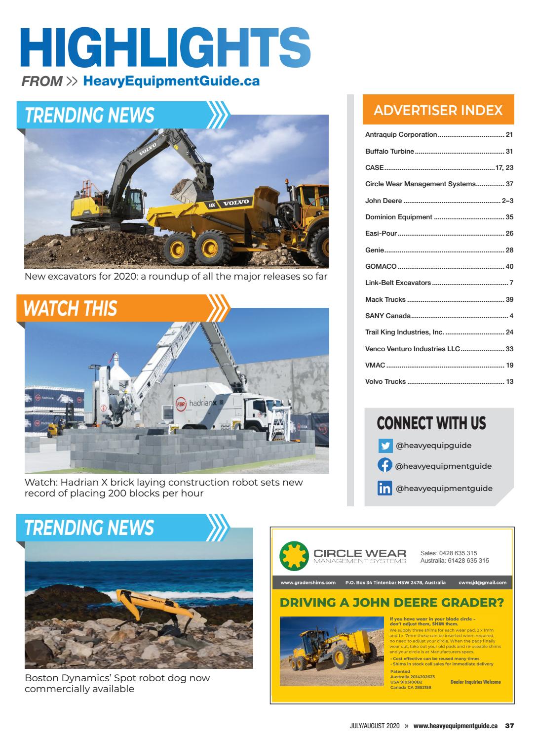 Heavy Equipment Guide July/August 2020, Volume 35, Number 7 by Baum