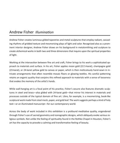 LewAllen Galleries 灯饰目录 · Andrew Fisher: Illumination 第 4 页