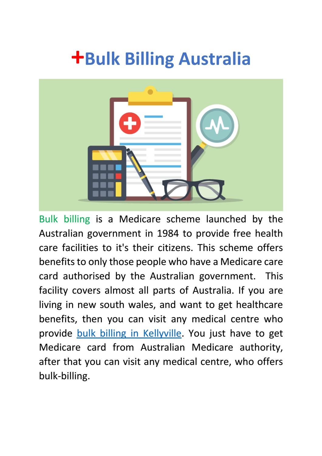 Australian Bulk Billing System Medicare Australia by Best Care Medical Issuu