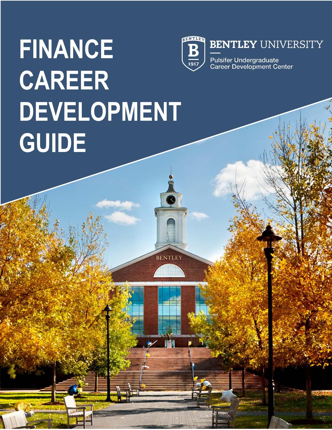Finance Career Development Guide - UNDERGRADUATE (by MaryEllen Ryan) by  Bentley University Pulsifer Career Development Center - Issuu
