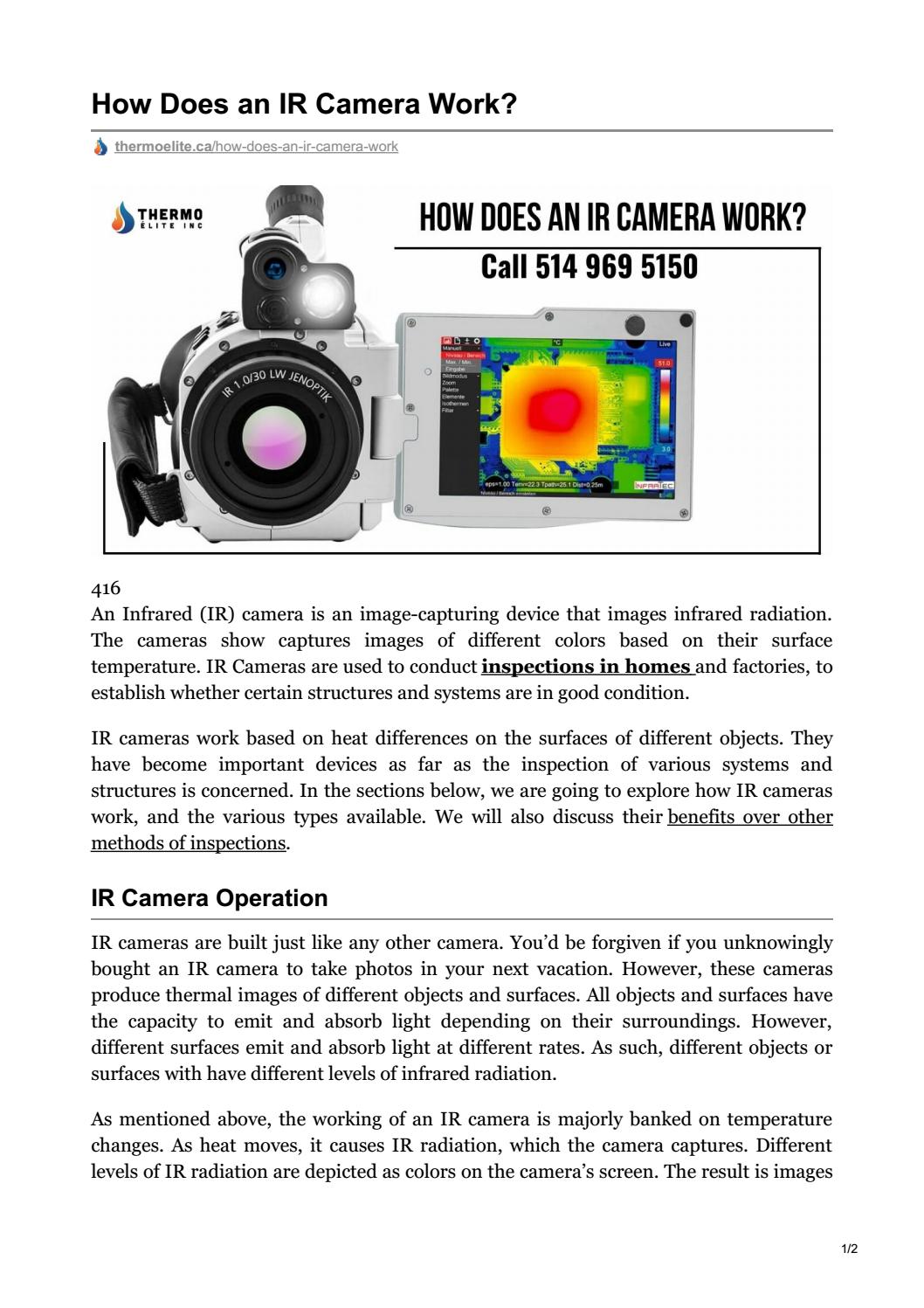 How Does An IR Camera Work? by Thermo Élite Inc Issuu