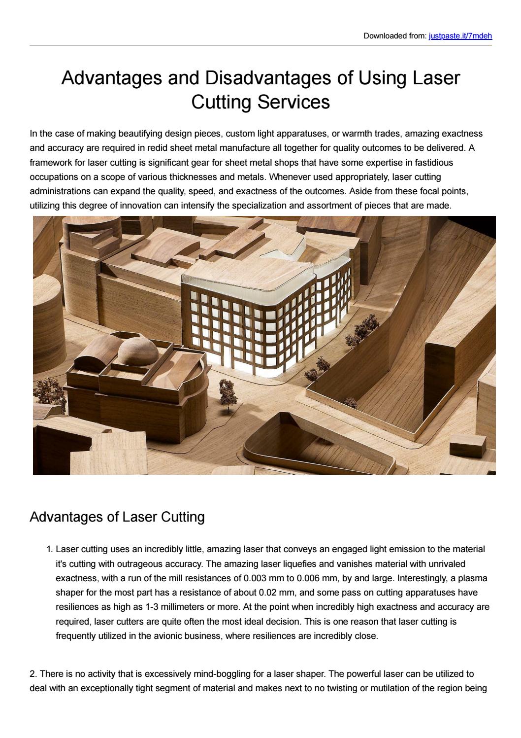 Advantages and Disadvantages of Using Laser Cutting Services by Capital