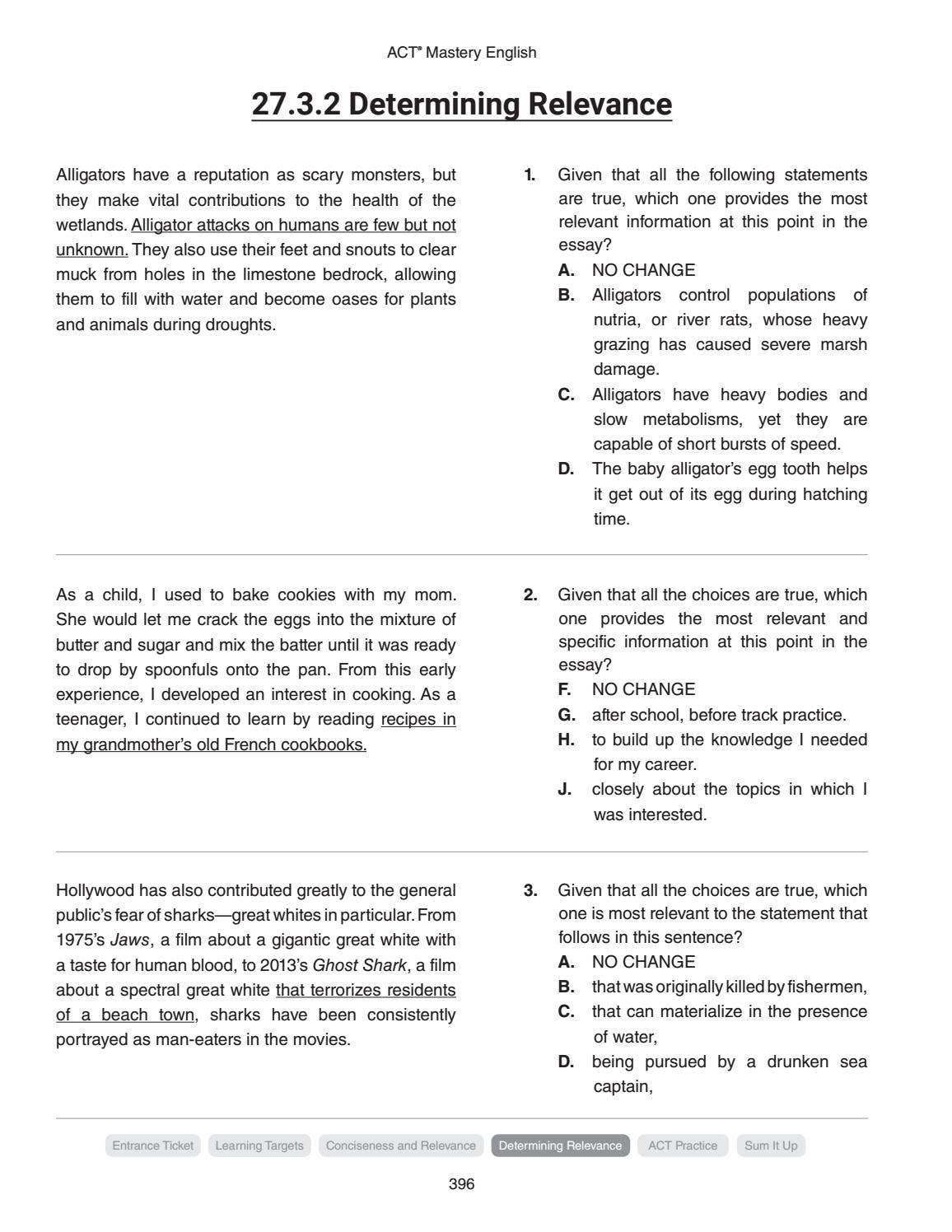 ACT Mastery - English - Student Workbook eBook by MasteryPrep - Issuu