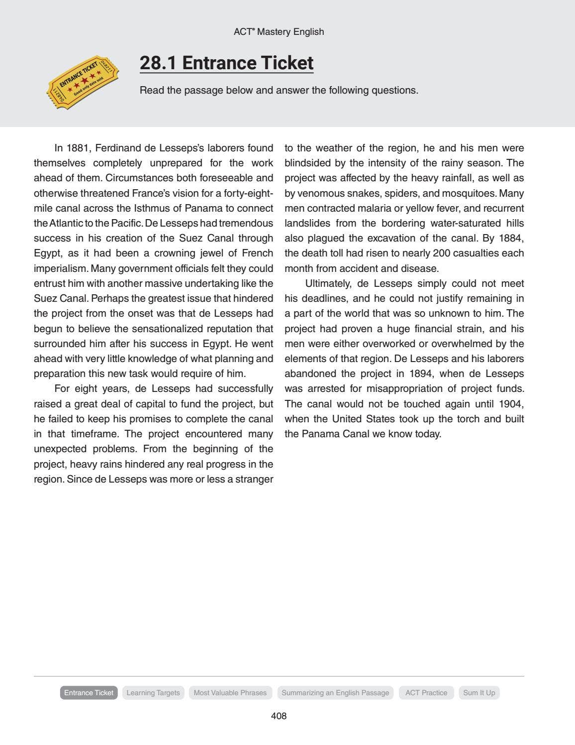 ACT Mastery - English - Student Workbook eBook by MasteryPrep - Issuu