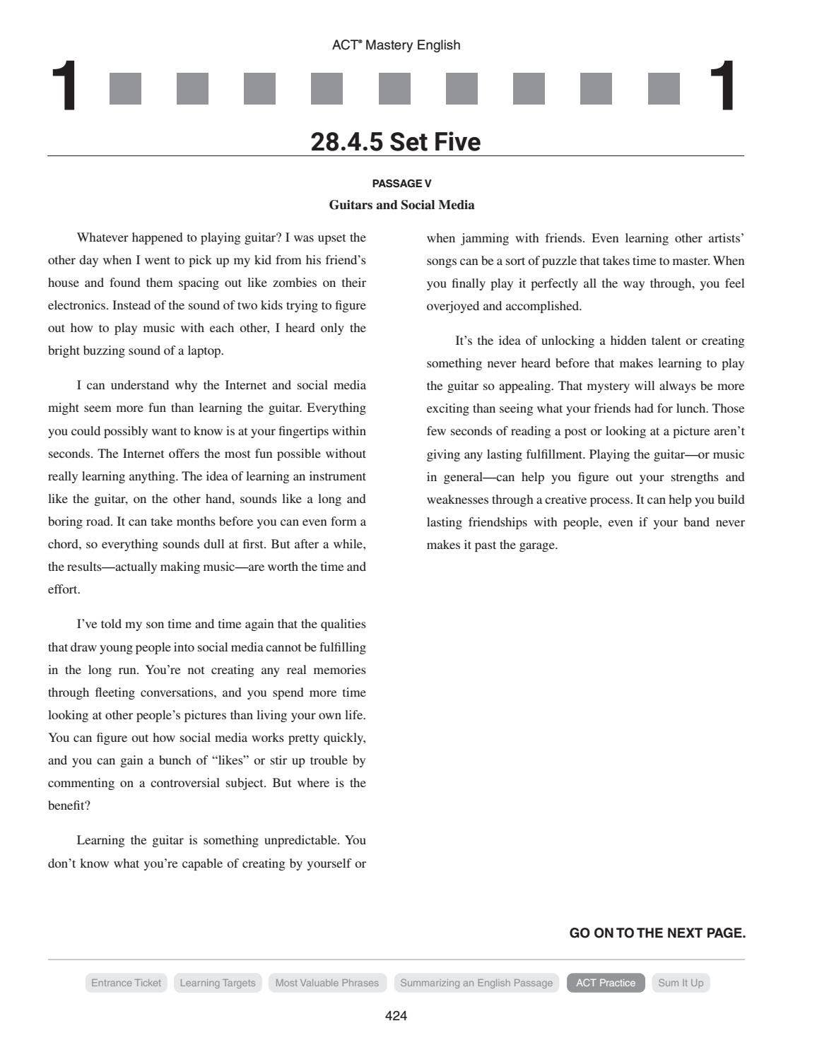 ACT Mastery - English - Student Workbook eBook by MasteryPrep - Issuu