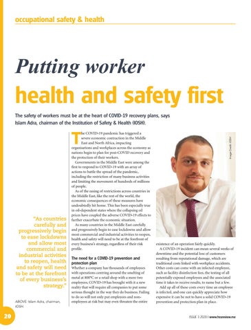 Putting worker health and safety first