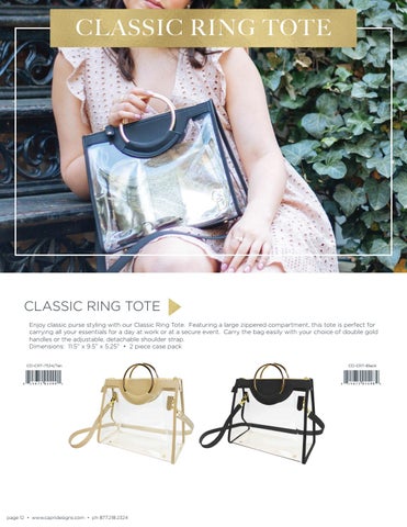 Capri Designs Clear Fashion Clear Bag × Purse featuring UV Sanitizing 灯具 - 目录 第 X 零售 第 12 页