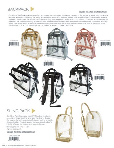Capri Designs Clear Fashion Clear Bag × Purse featuring UV Sanitizing 灯具 - 目录 第 X 零售 第 20 页