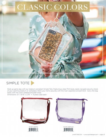 Capri Designs Clear Fashion Clear Bag × Purse featuring UV Sanitizing 灯具 - 目录 第 X 零售 第 23 页