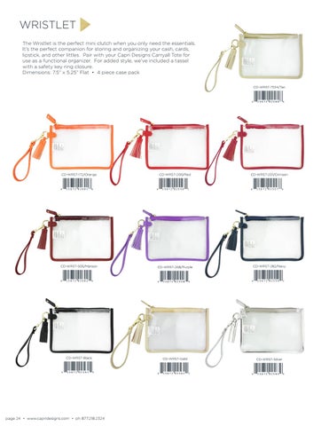 Capri Designs Clear Fashion Clear Bag × Purse featuring UV Sanitizing 灯具 - 目录 第 X 零售 第 24 页