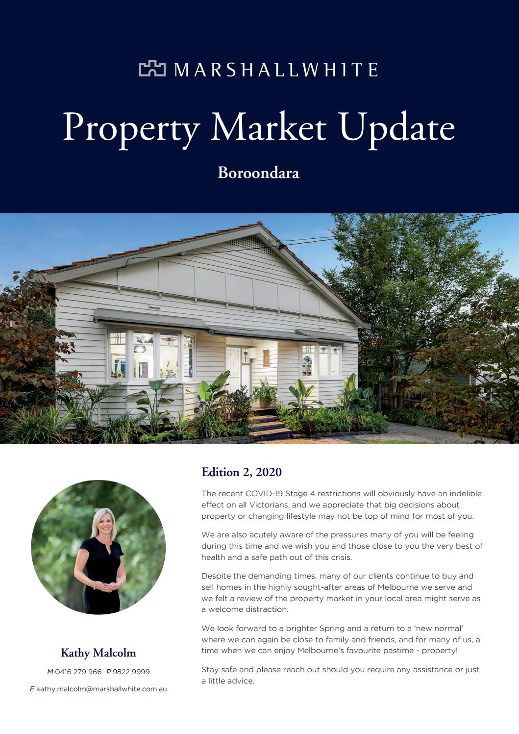 Property Market Update Kathy Malcolm Edition 2, 2020 by Marshall White Real Estate Issuu