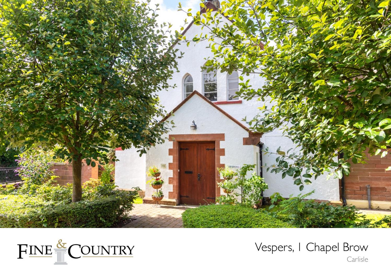 Sales brochure for 'Vespers', 1 Chapel Brow, Carlisle by Fine & Country