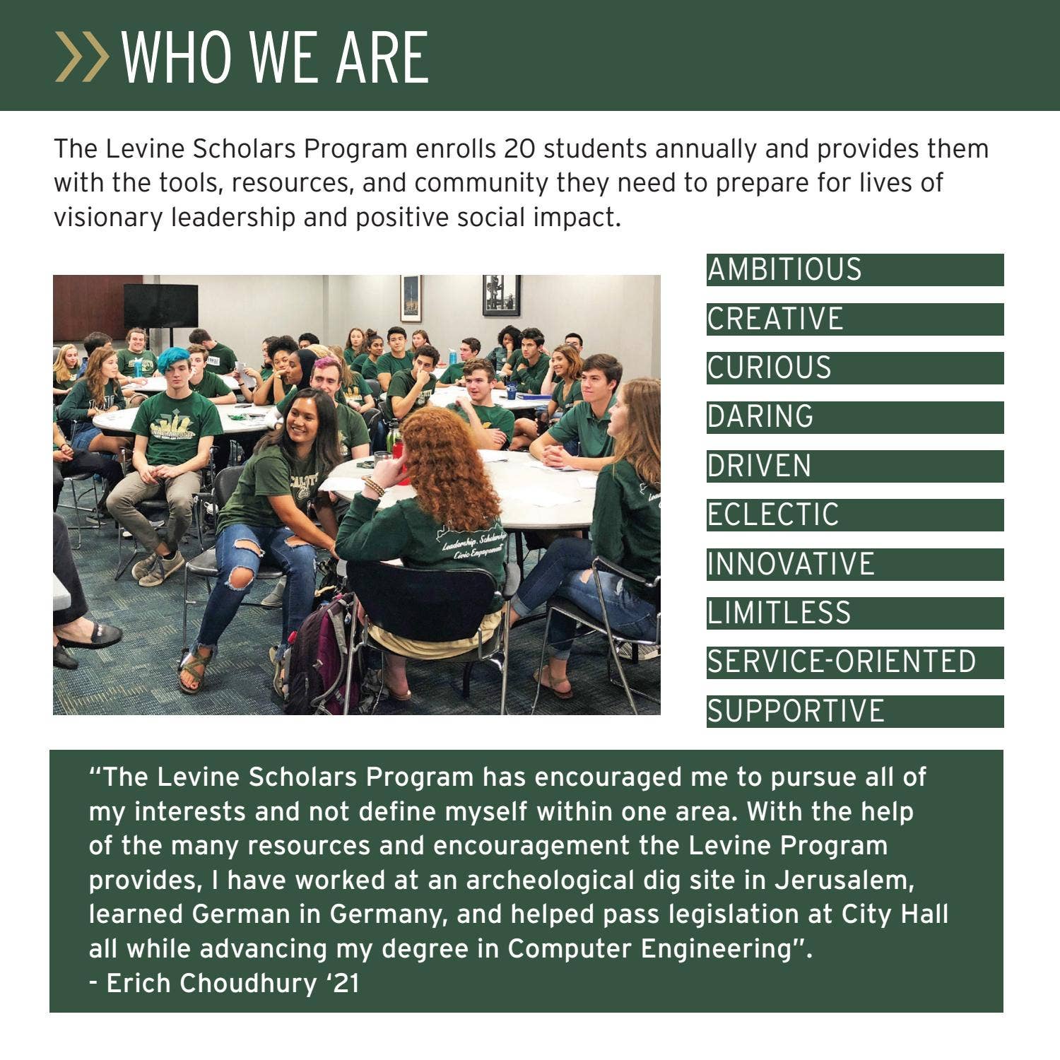UNC Charlotte Levine Scholars brochure by UNC Charlotte - Issuu