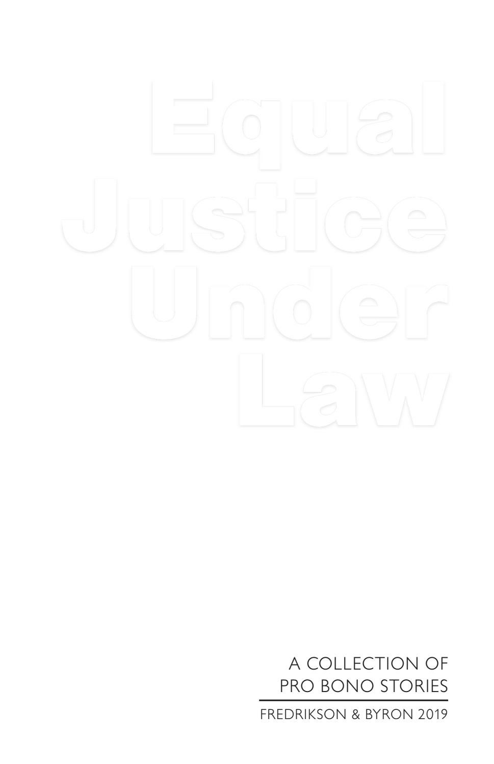 Fredrikson & Byron 2019 Pro Bono Report by fredlawprobono - Issuu