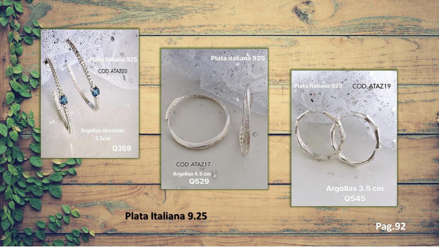 CATALOGO DE JOYERÍA DE PLATA ITALIANA 9.25 ORIGINAL SHOPPING CLUB