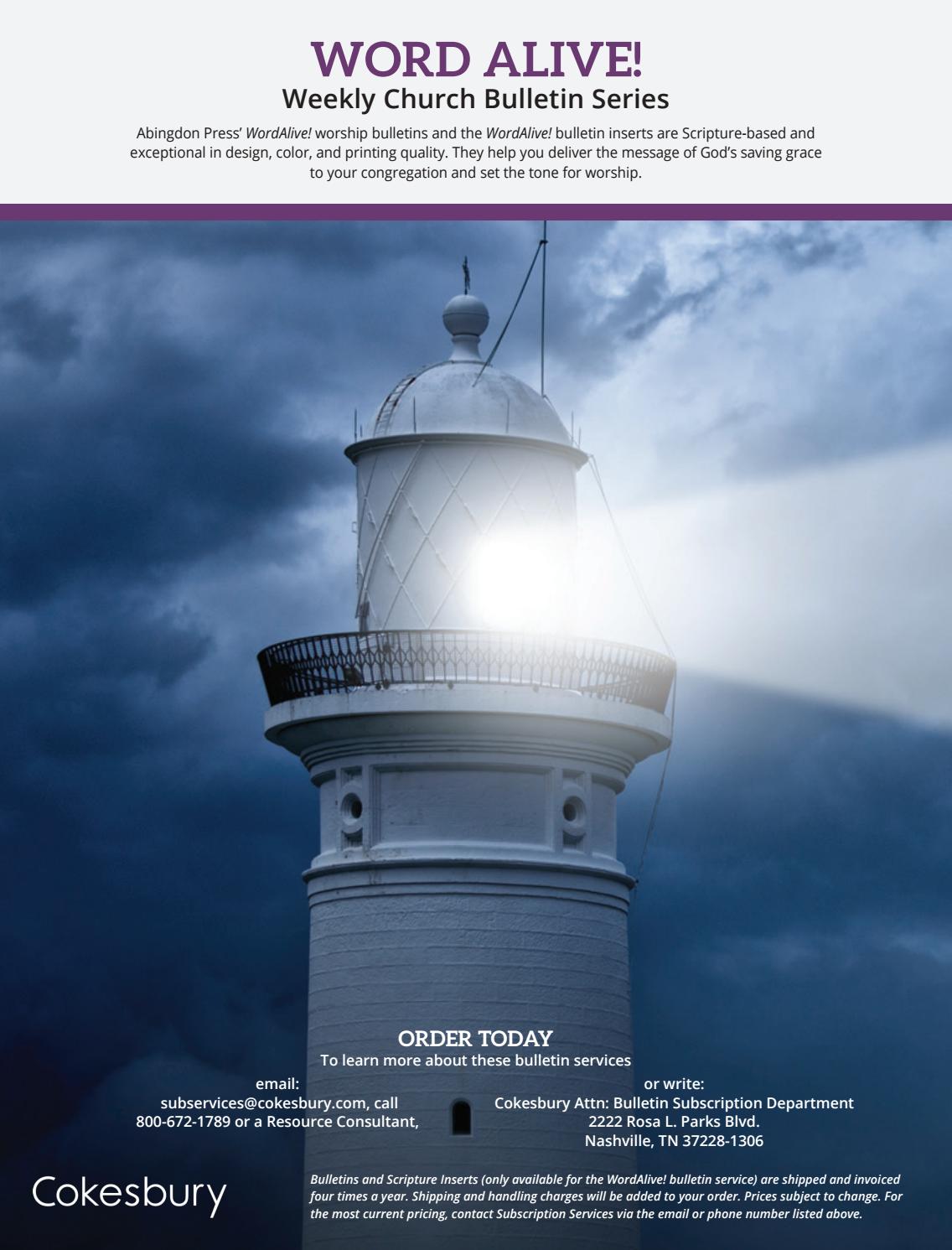 Word Alive Weekly Church Bulletin Series by United Methodist Publishing