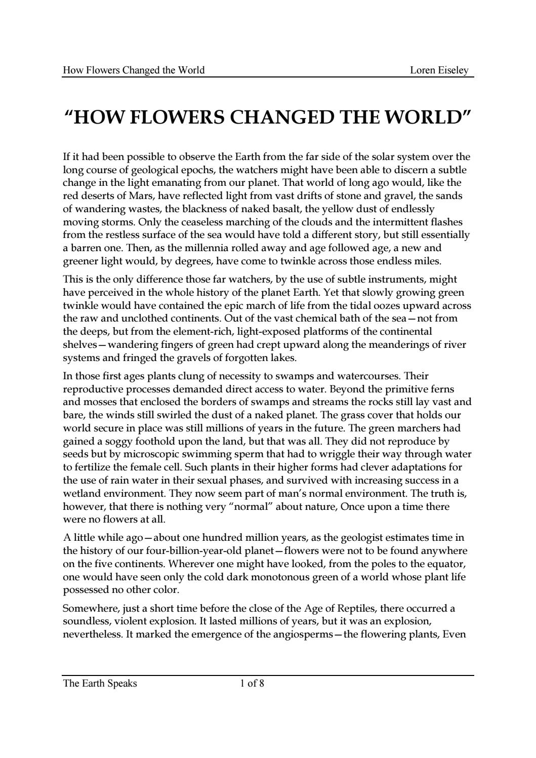 How Flowers Changed the Worlds by sciencegallerybengaluru Issuu