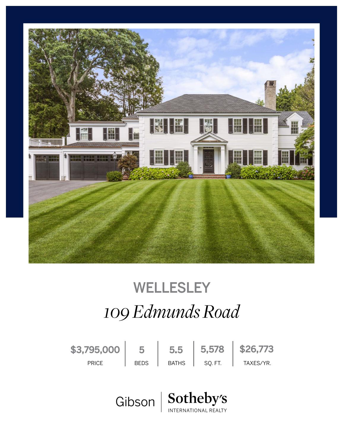 109 Edmunds Road, Wellesley by Gibson Sotheby's International Realty
