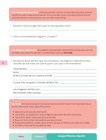 Cuaderno de repaso - 3 Primaria Alumno formulario by Christopher ...