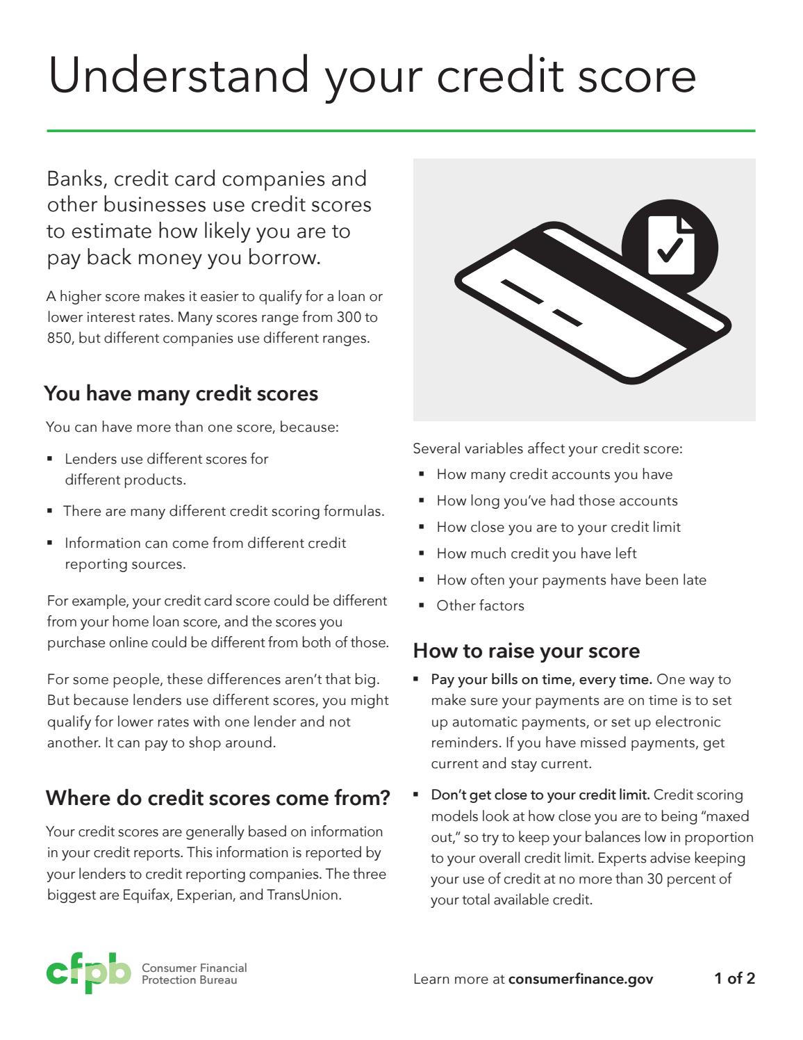 HomeChoice Understand Your Credit Score by Gere Tactical Issuu