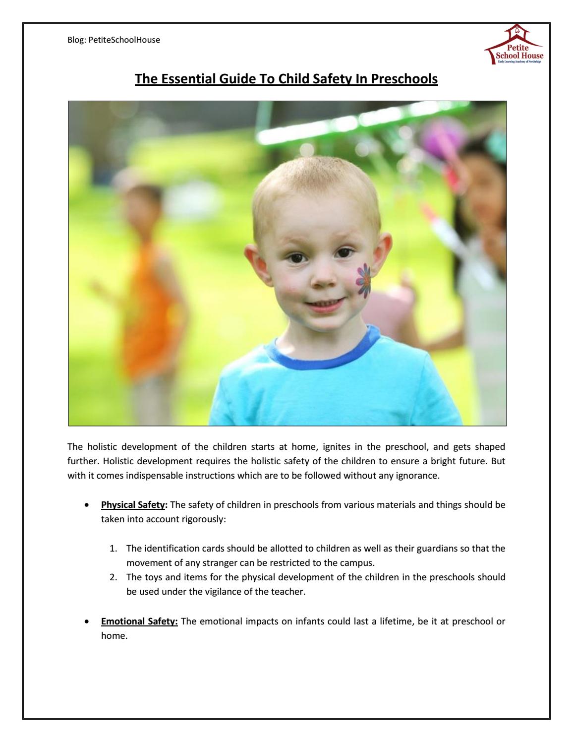 preschool materials guide