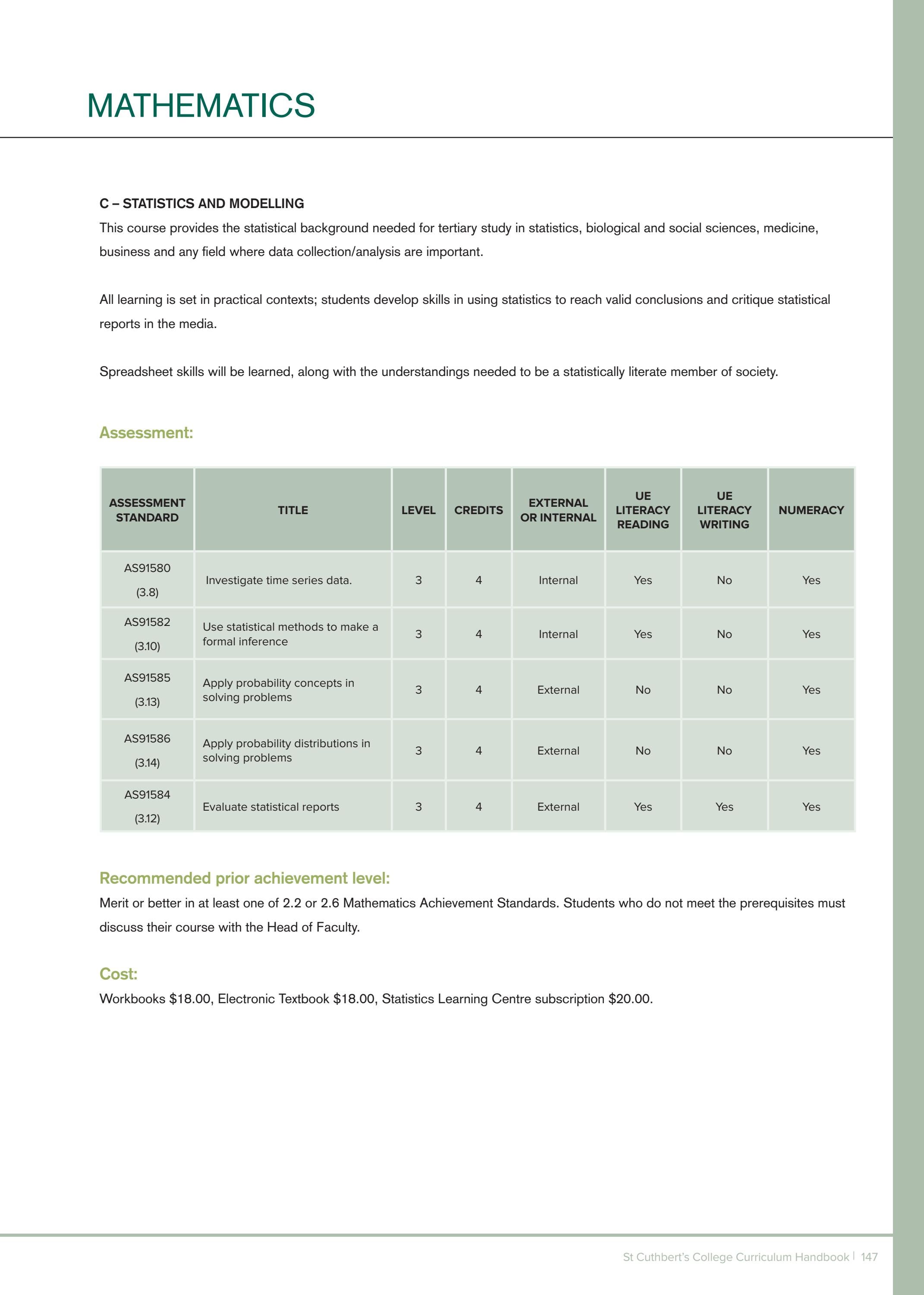 St Cuthbert's Curriculum Handbook 2021 by St Cuthbert's College Issuu