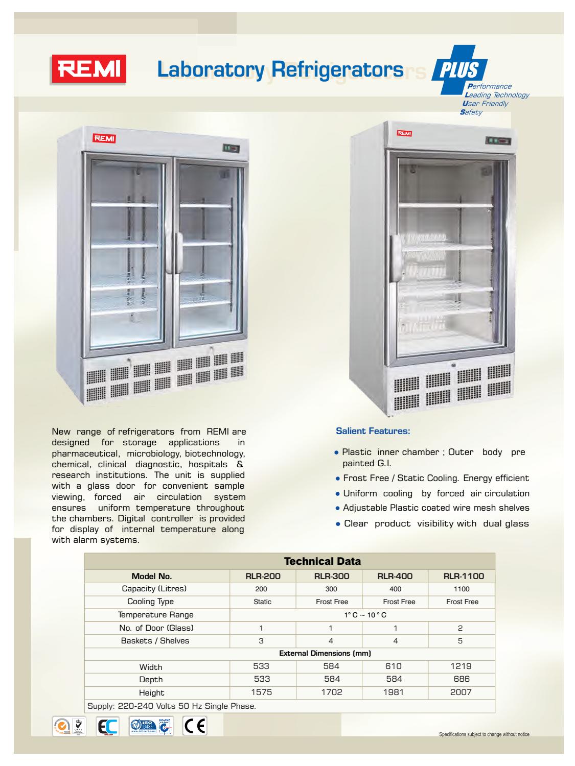 REMI Refrigerator Brochure by BioTecNika Issuu