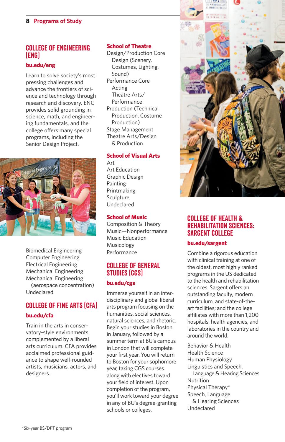 Boston University Undergraduate Admissions Viewbook by Boston