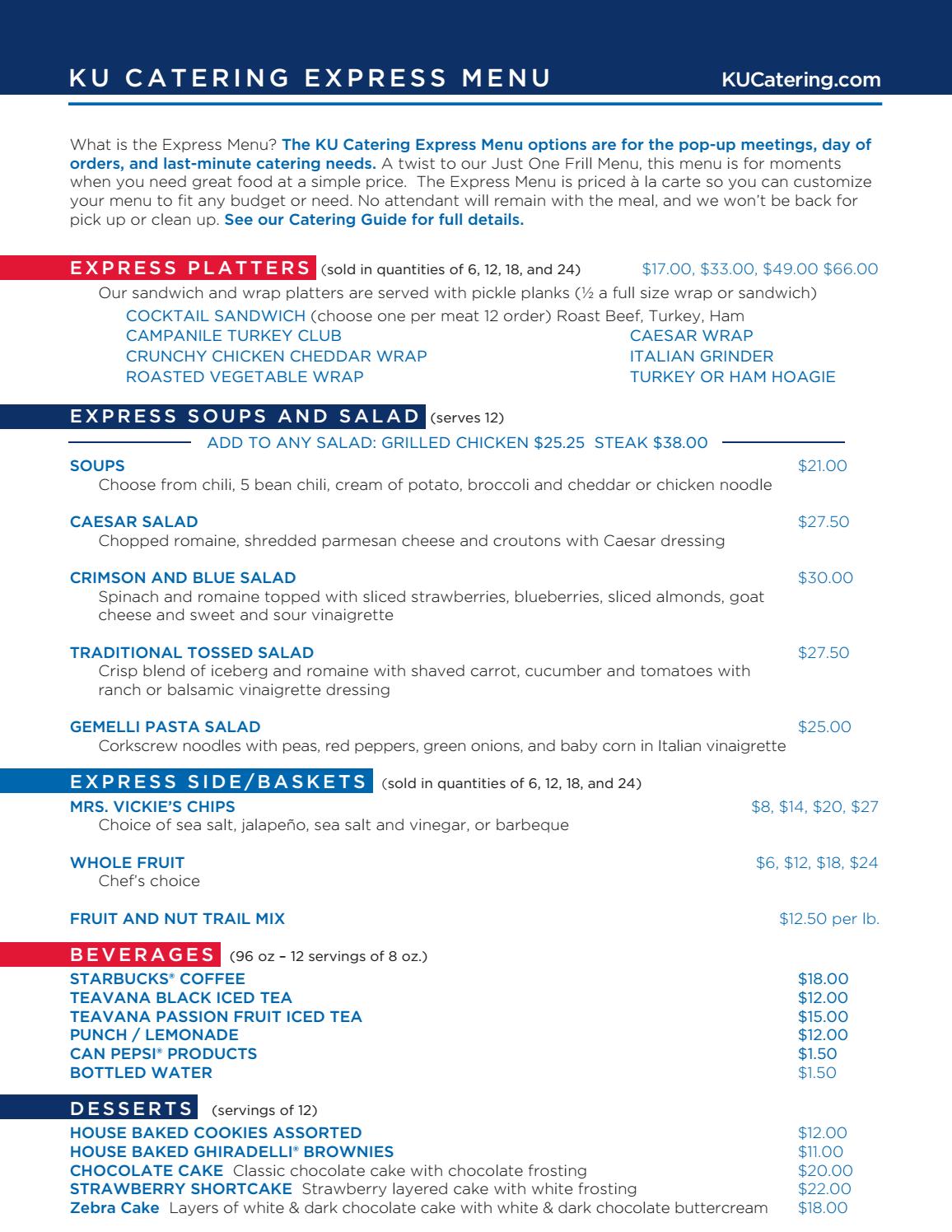 KU Catering Just One Frill