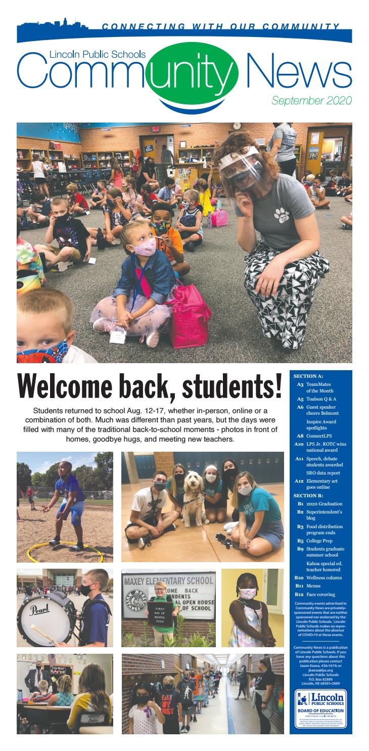 September 2020 Community News By Lincoln Public Schools Issuu