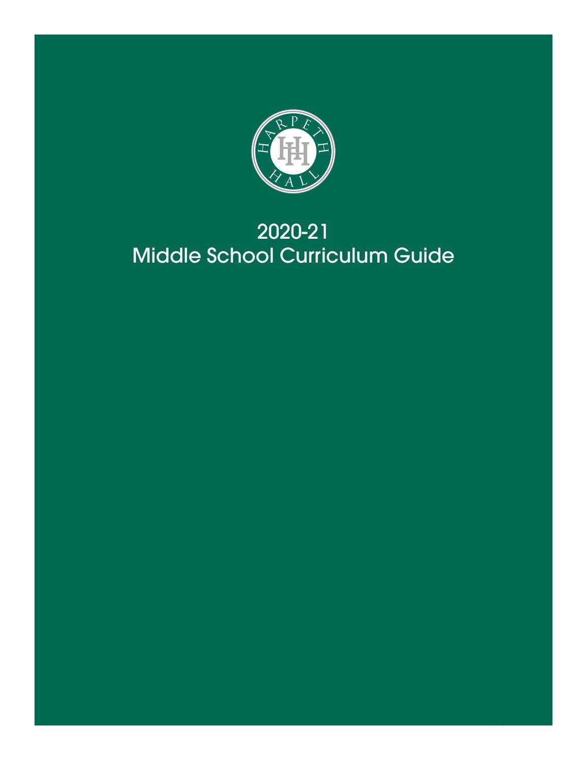 Middle School Curriculum Guide by Harpeth Hall Communications - Issuu