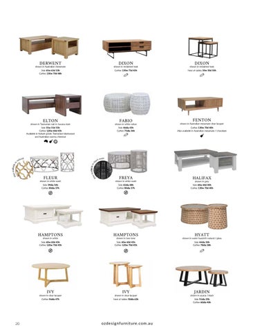 OZ Design Furniture 家具目录 · OZ DESIGN FURNITURE PRODUCT 指南 春季 夏季 20-21 第 20 页