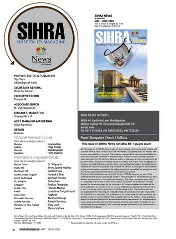 SIHRA News May June 2020 第 4 页