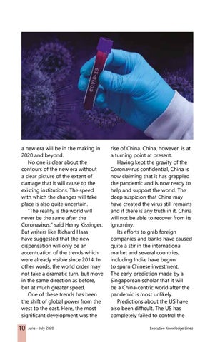 EXECUTIVE KNOWLEDGE LINES June-July 2020 第 10 页