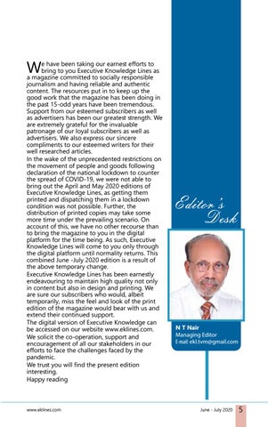 EXECUTIVE KNOWLEDGE LINES June-July 2020 第 5 页
