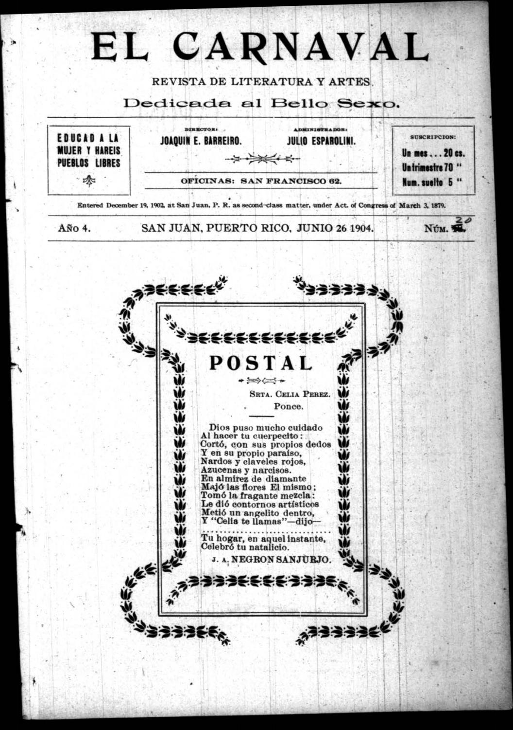El Carnaval (26 jun. 1904) by La Colección Puertorriqueña - issuu