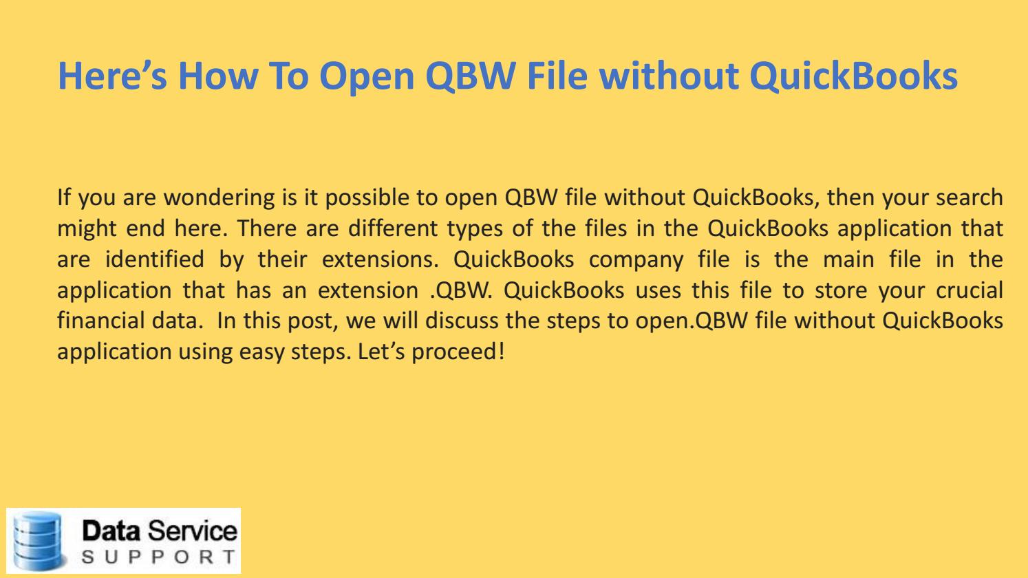 Thoroughly explained open QBW file without QuickBooks! by