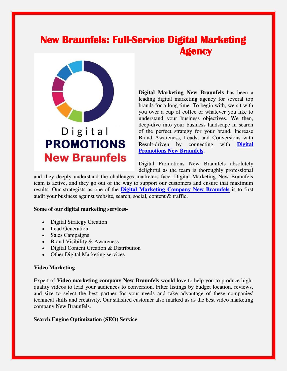 New Braunfels FullService Digital Marketing Agency by Digital