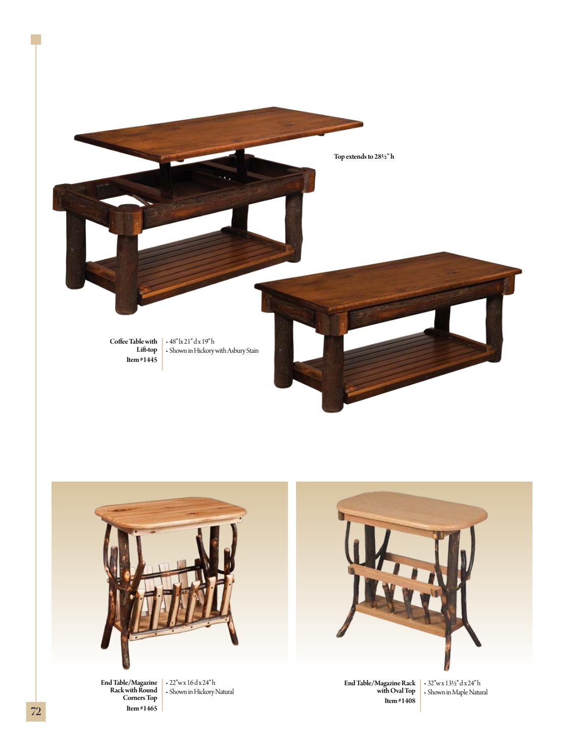 Hilltop Hickory Furniture 2020 by Heritage Amish Furniture Issuu